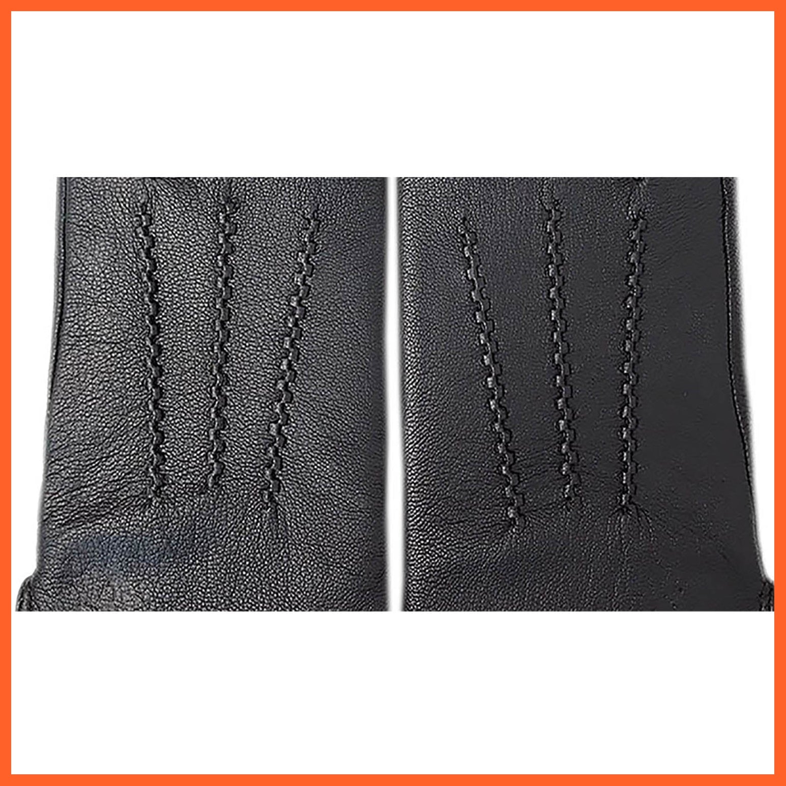whatagift.com.au Unisex Gloves Winter Deerskin Gloves | New Genuine Wool Lining Machine Warm Driving Gloves