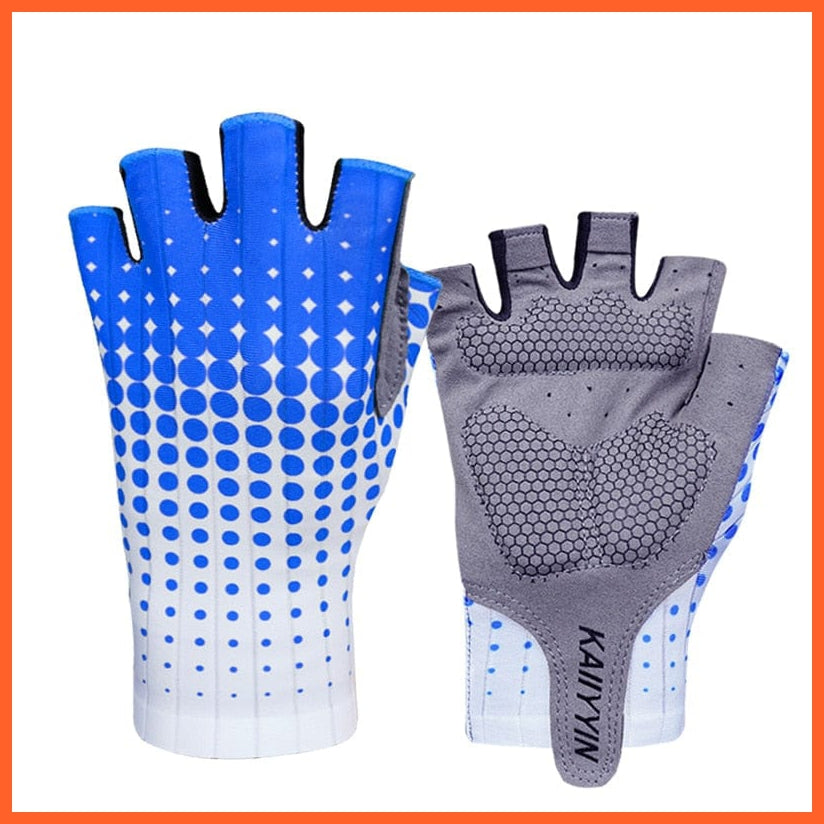 whatagift.com.au Unisex Gloves YD blue / S New Pro Aero Bike Team cycling Gloves | Half Finger Outdoor Unisex Sport Gloves