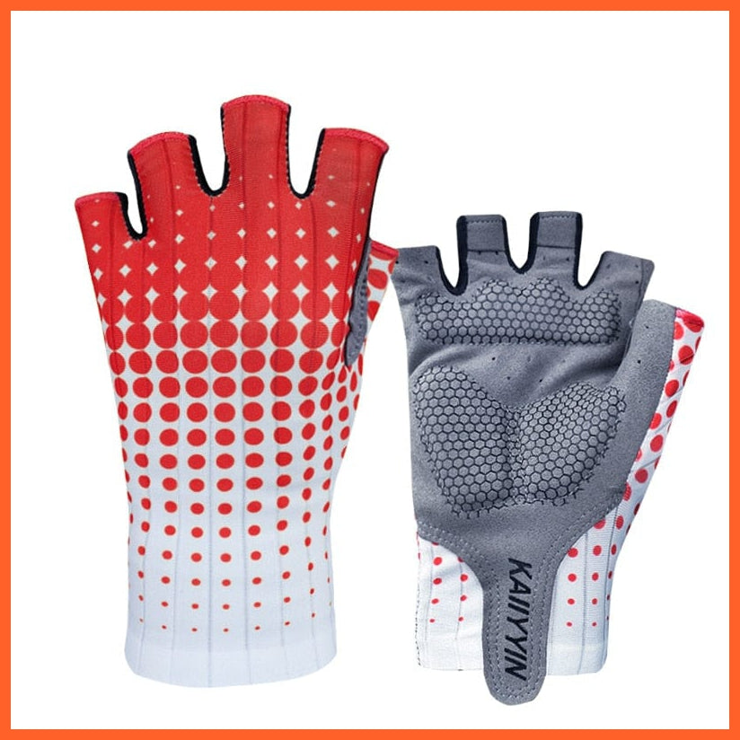 whatagift.com.au Unisex Gloves YD red / S New Pro Aero Bike Team cycling Gloves | Half Finger Outdoor Unisex Sport Gloves