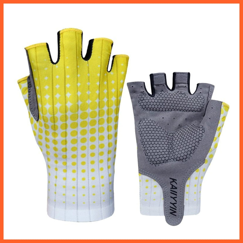 whatagift.com.au Unisex Gloves YD yellow / S New Pro Aero Bike Team cycling Gloves | Half Finger Outdoor Unisex Sport Gloves