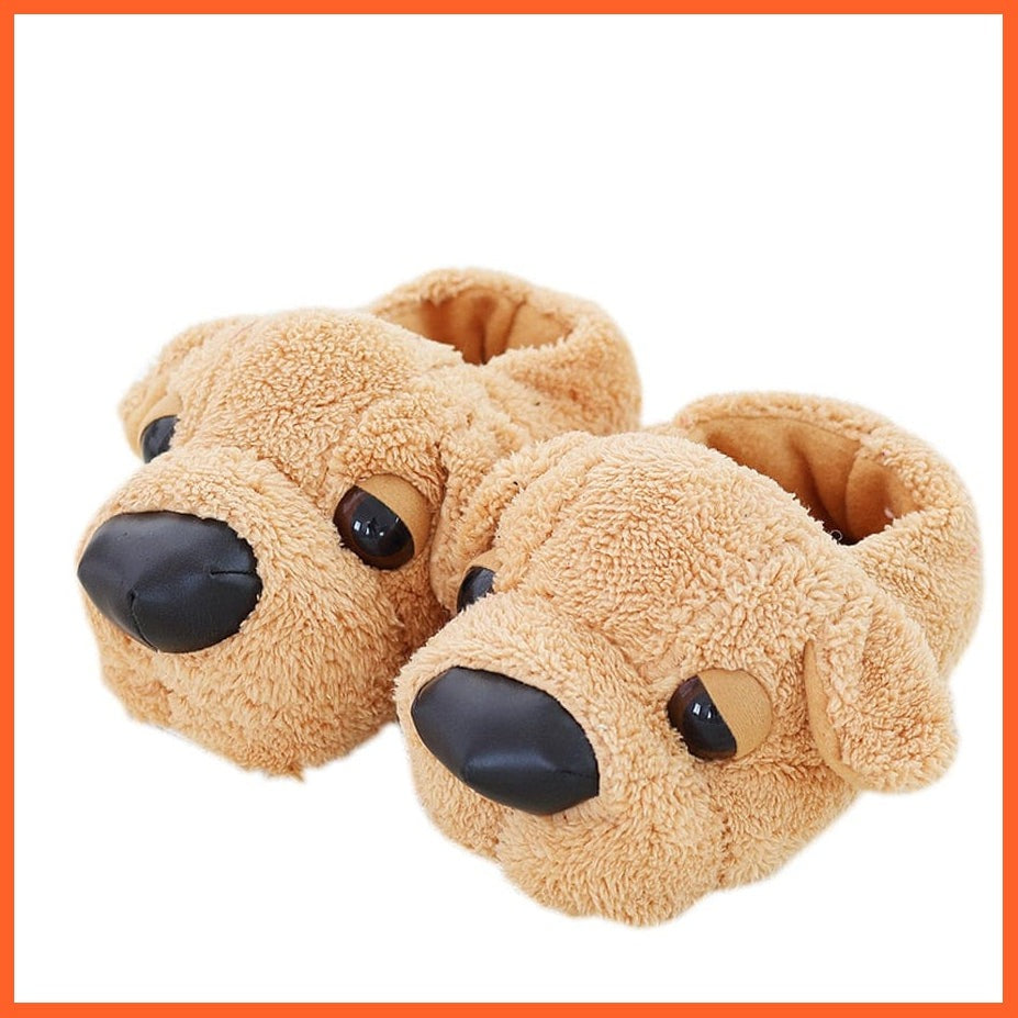 whatagift.com.au Unisex Indoor Warm Cartoon Dog Slippers