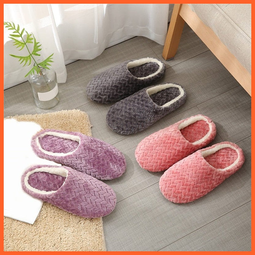 whatagift.com.au Unisex Winter Warm Soft Plush Indoor Slippers