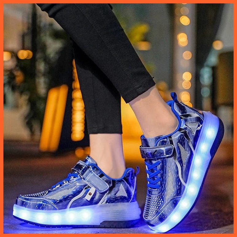 whatagift.com.au Usb Charging Led Light Roller Skate Shoes For Children