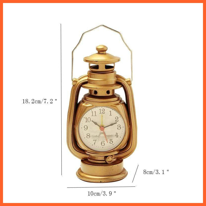 Vintage Craft Oil Lamp Alarm Clock | whatagift.com.au.