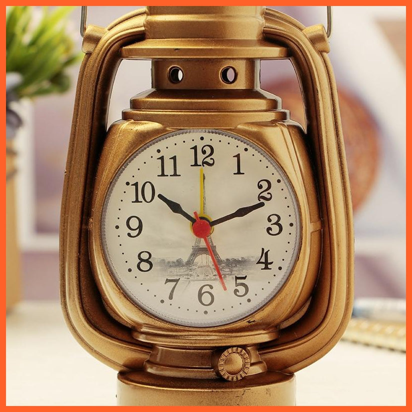 Vintage Craft Oil Lamp Alarm Clock | whatagift.com.au.