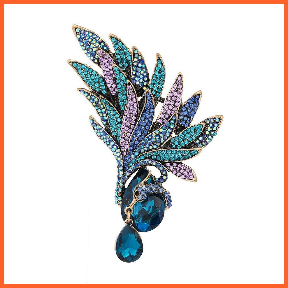 whatagift.com.au Vintage Crystal Phoenix Wings Brooches Badges For Women