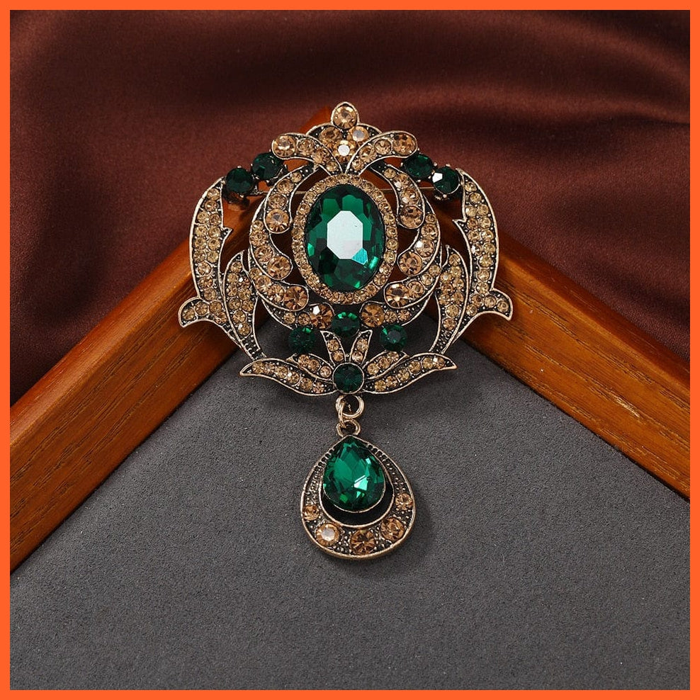 whatagift.com.au Vintage Royal Crystal Pendant Brooches Pins