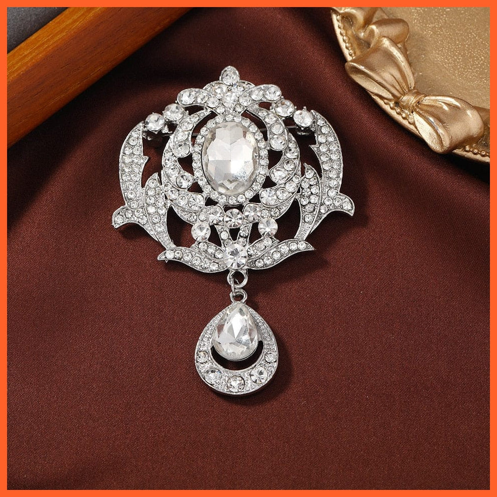 whatagift.com.au Vintage Royal Crystal Pendant Brooches Pins