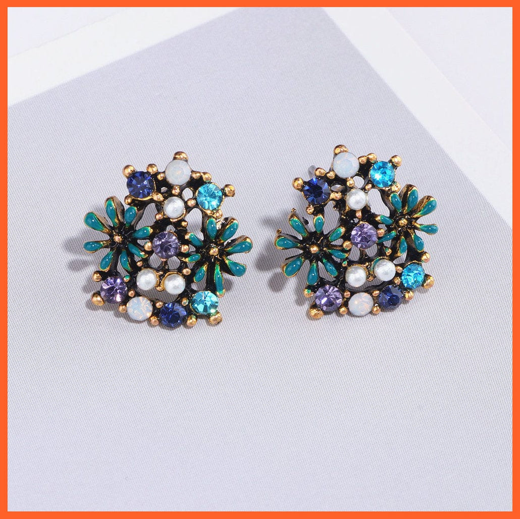 whatagift.com.au Vintage Sweet Cute Flower Stud Earrings for Women