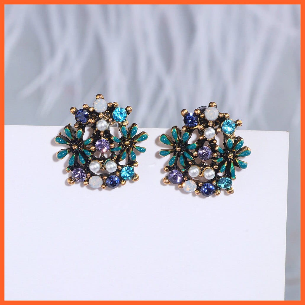 whatagift.com.au Vintage Sweet Cute Flower Stud Earrings for Women