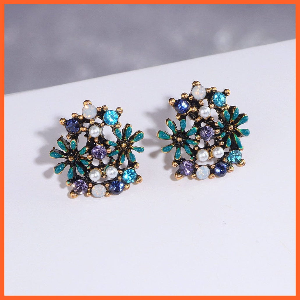whatagift.com.au Vintage Sweet Cute Flower Stud Earrings for Women