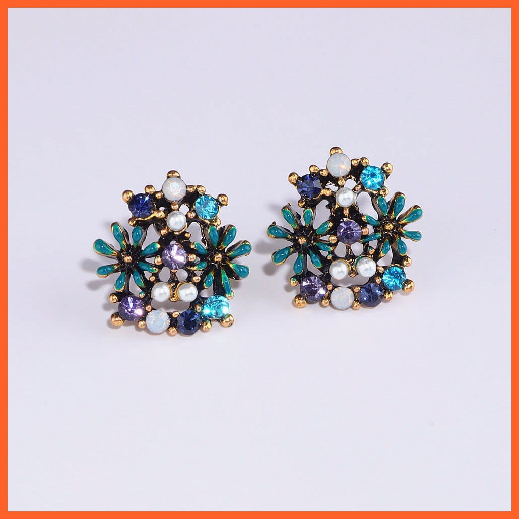 whatagift.com.au Vintage Sweet Cute Flower Stud Earrings for Women