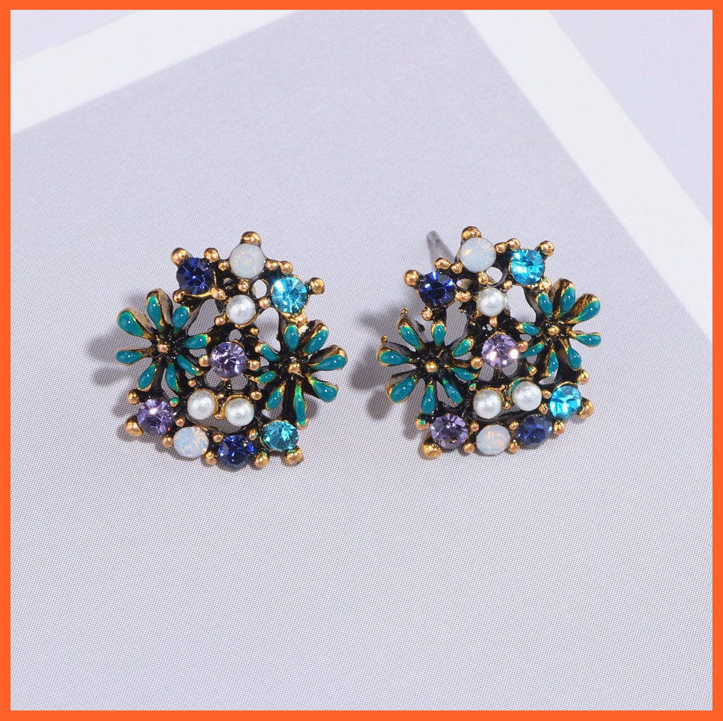 whatagift.com.au Vintage Sweet Cute Flower Stud Earrings for Women