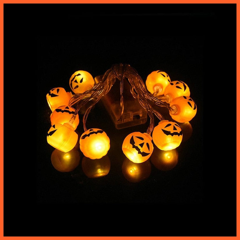 whatagift.com.au W02 150cm 10LED Halloween LED String Lights Portable Pumpkin Ghost Skeletons Lights for Home Bar Halloween Party Decor Supplies 2022