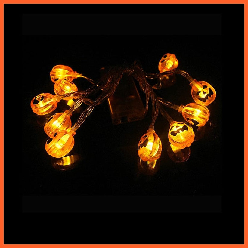 whatagift.com.au W03 150cm 10LED Halloween LED String Lights Portable Pumpkin Ghost Skeletons Lights for Home Bar Halloween Party Decor Supplies 2022