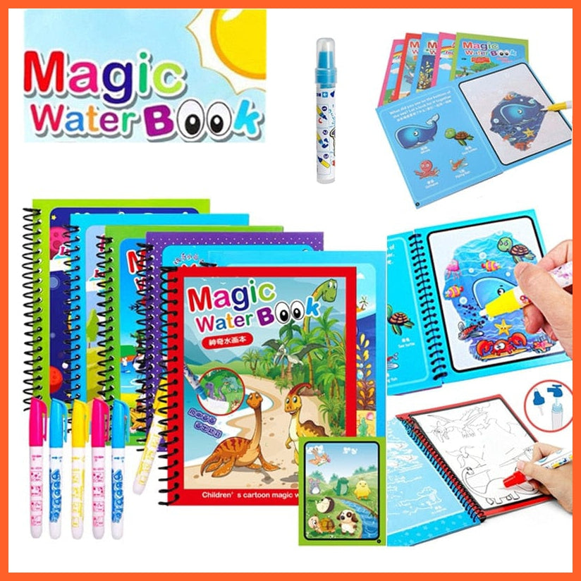 whatagift.com.au Water Color Reusable Kid Drawing Books