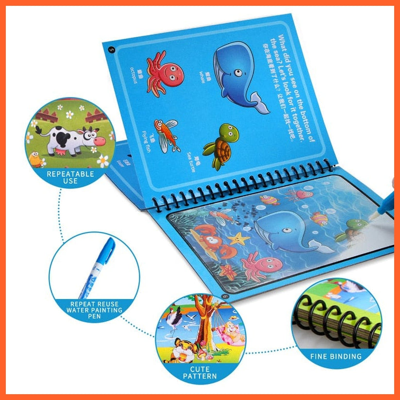 whatagift.com.au Water Color Reusable Kid Drawing Books