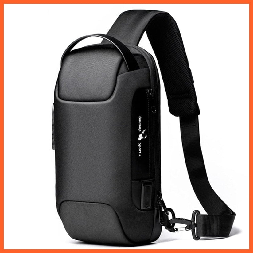 whatagift.com.au Waterproof USB Oxford Crossbody Shoulder Bag