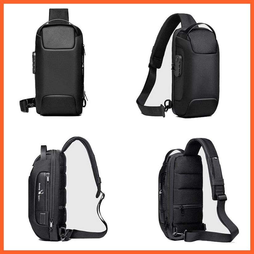 whatagift.com.au Waterproof USB Oxford Crossbody Shoulder Bag