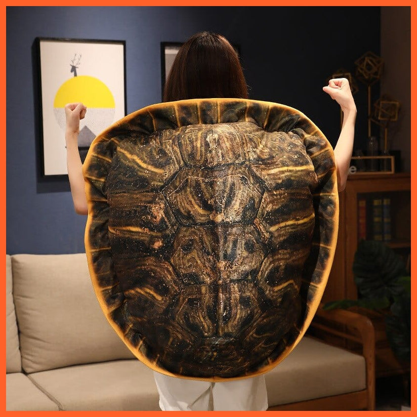 whatagift.uk Wearable Simulation Big Turtle Shell Pillow | Removable and Washable Turtle Plush Toy