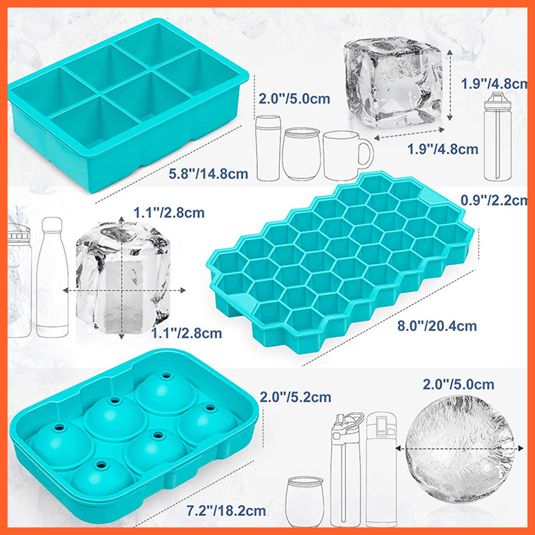 Ice Tray Mold Silicone Large | Ice Hockey Ice Cubes | Whisky Skelton Ice Cubes Giant | whatagift.com.au.