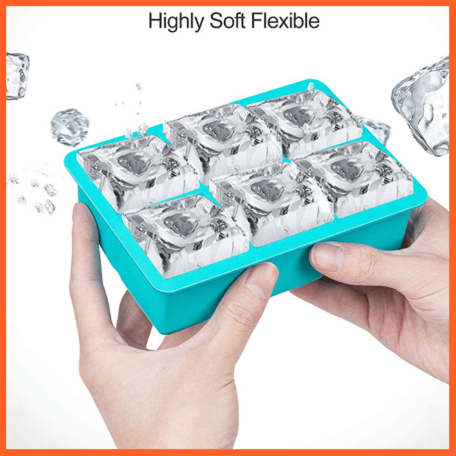 Ice Tray Mold Silicone Large | Ice Hockey Ice Cubes | Whisky Skelton Ice Cubes Giant | whatagift.com.au.