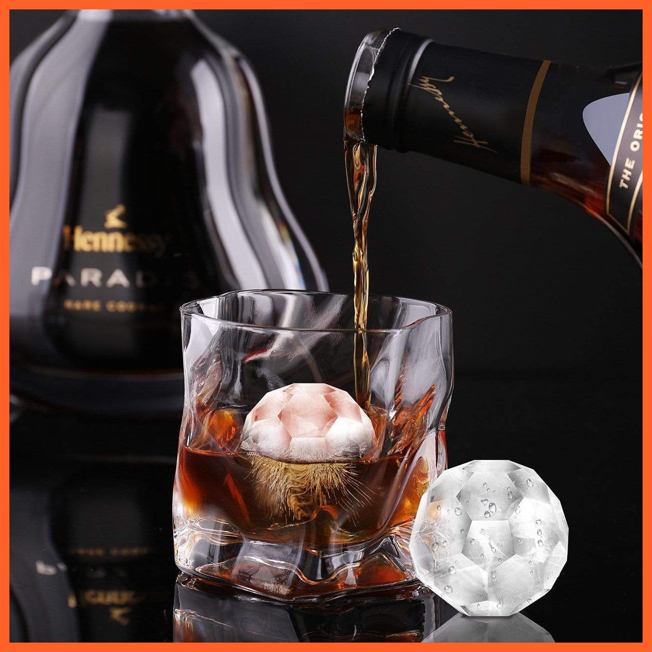 Silicone Whisky Ice Ball Molds Tray With Cover | Reusable Ice Cubes Maker Molds Form Chocolate Mold Whiskey Bar Tool | whatagift.com.au.