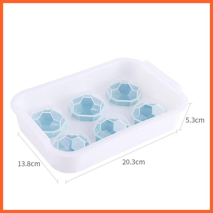 Silicone Whisky Ice Ball Molds Tray With Cover | Reusable Ice Cubes Maker Molds Form Chocolate Mold Whiskey Bar Tool | whatagift.com.au.
