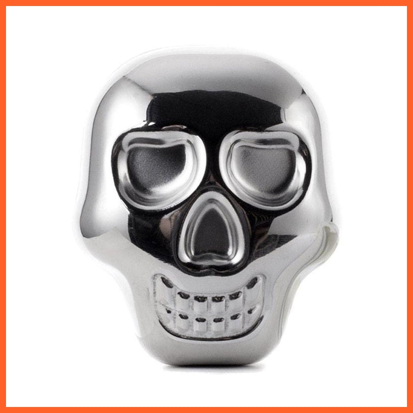 Stainless Steel Skull Ice Cube | Whisky Cocktail Rock Cooler Stones | whatagift.com.au.