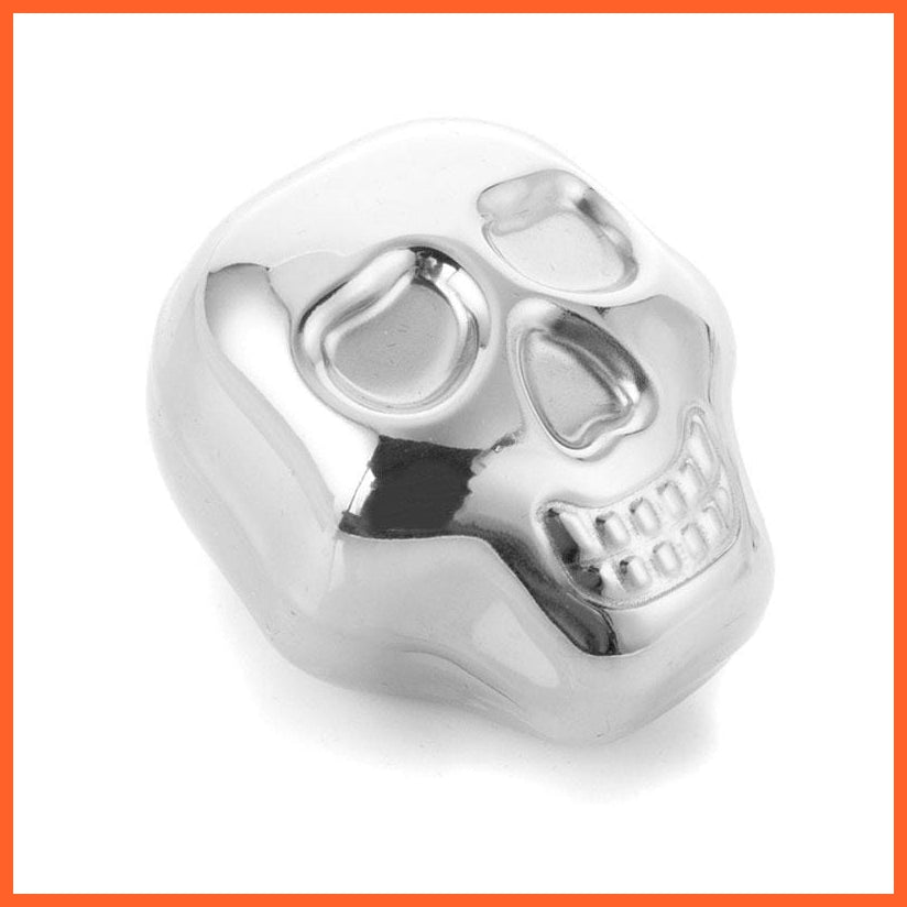 Stainless Steel Skull Ice Cube | Whisky Cocktail Rock Cooler Stones | whatagift.com.au.