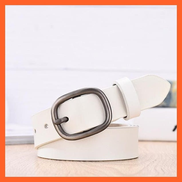 whatagift.com.au White / 100cm 26to28 inch Fashion Women  Fancy Vintage Genuine High Quality Belts