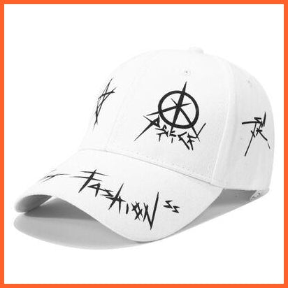 Maershei Graffiti Black And White Caps | Unisex Cotton Baseball Caps | Custom Graffiti Snapback Fashion Sports Hip Hop Hats | whatagift.com.au.