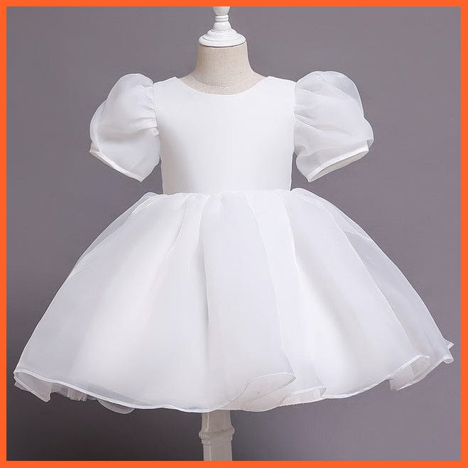 whatagift.com.au White / 5T Sequin Lace Dress Party Tutu Fluffy Gown for Girls