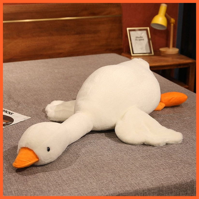 whatagift.uk White / 80cm 80-150cm Goose Plush Toys | Soft Stuffed Giant Duck Sleep Pillow