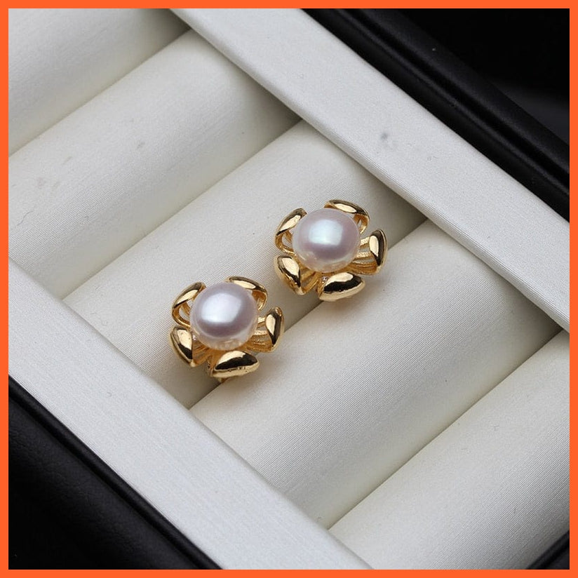 whatagift.com.au white pearl earring Genuine Cultured Freshwater Pearl Earring