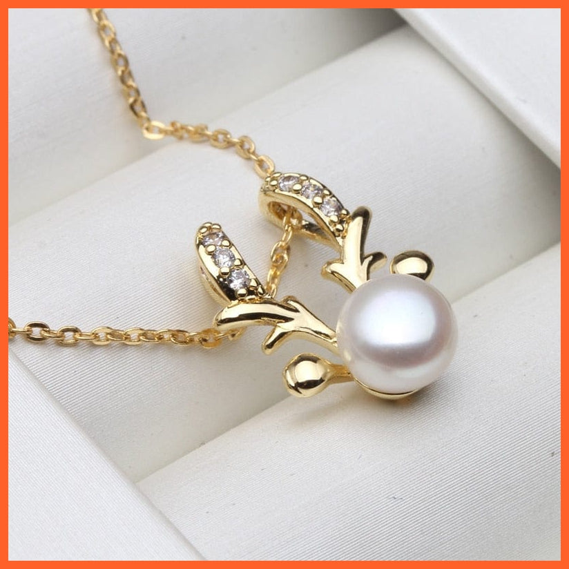 whatagift.com.au white pearl pendant 925 Sterling Silver Pearl Necklace Pearl Jewelry