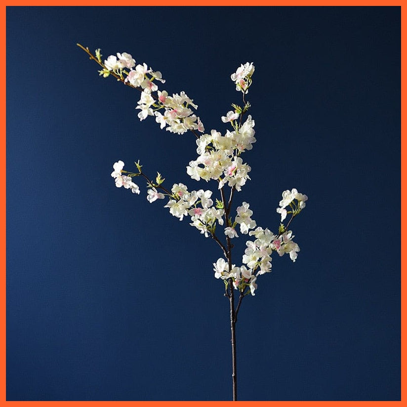whatagift.com.au white pink 109cm Artificial Cherry Blossom Silk Flowers | Sakura  Plum Bouquet for Wedding Room Decoration