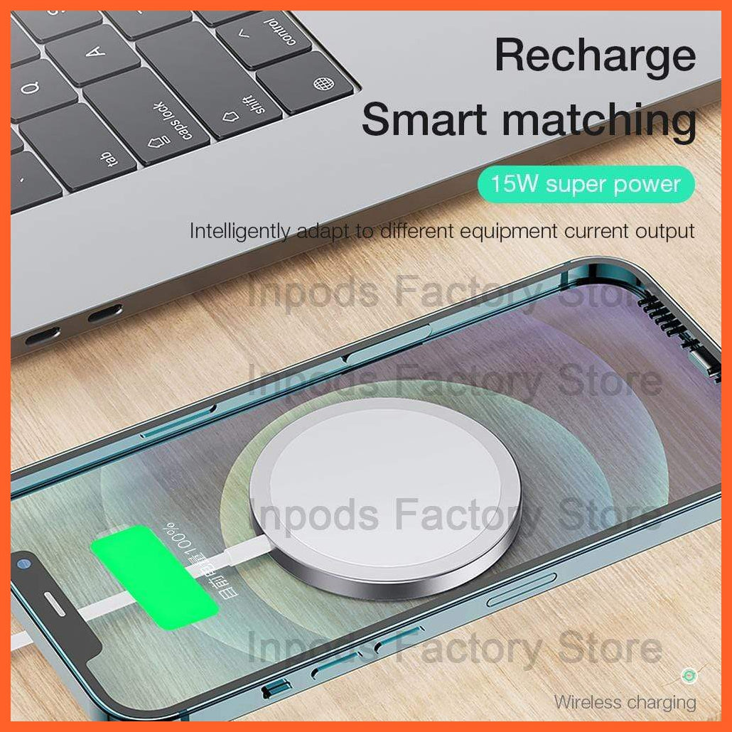 Magnet Safe Fast 15W Wireless Charger For Iphone And Other Phones | whatagift.com.au.