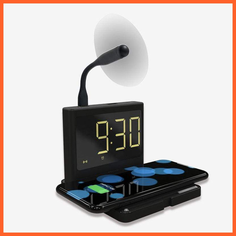 Night Light Multi Function Wireless Charger With Fan | whatagift.com.au.