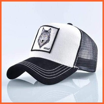 Embroidery Animal Baseball Caps | Men Women Breathable Mesh Snapback Hip Hop Caps | whatagift.com.au.