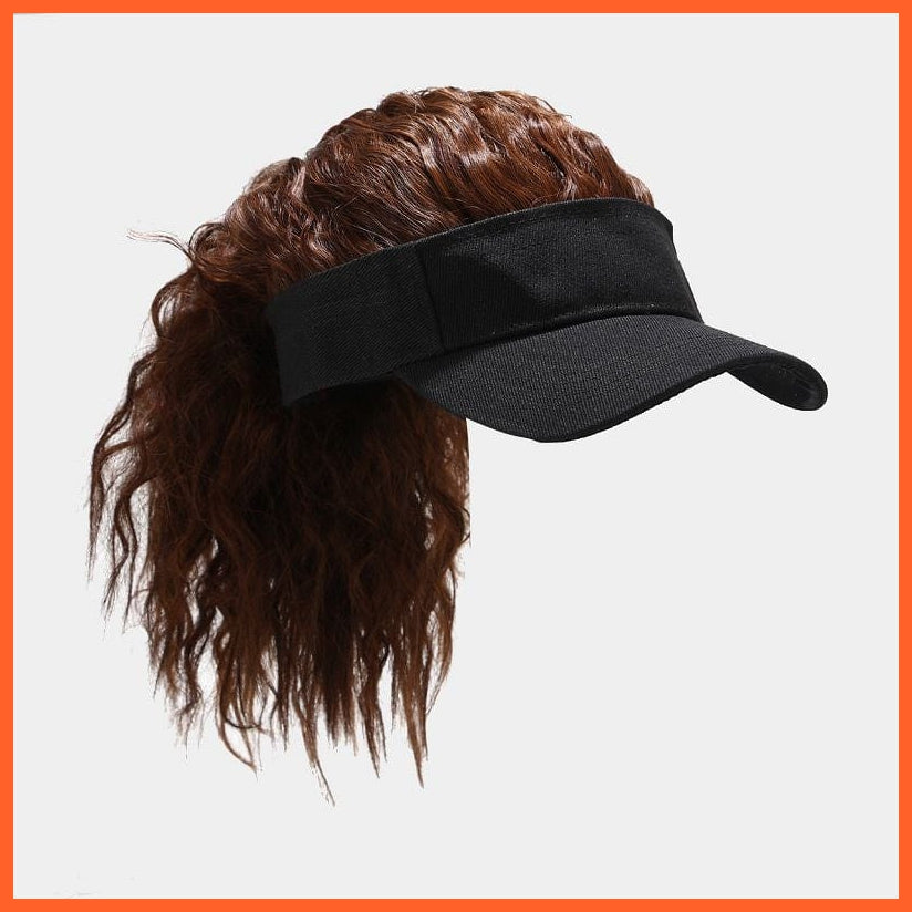 Women Fake Flair Hair  Sun Hat | Newest Novelty Baseball Cap Wig Cap Toupee Hair Snapback Hats | whatagift.com.au.