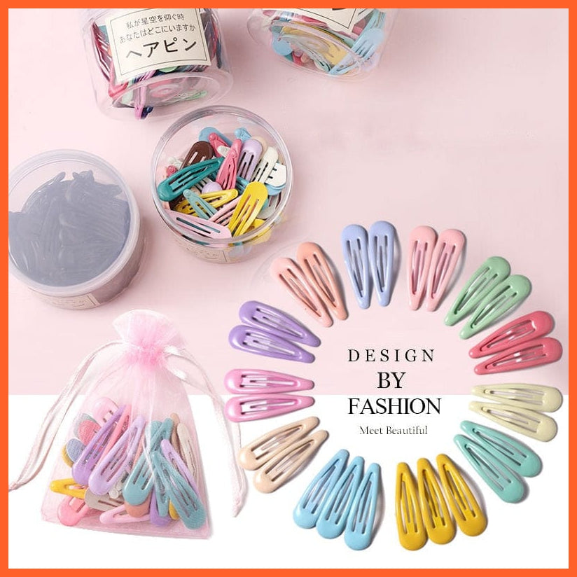 whatagift.com.au Women Girls Cute Colorful Waterdrop Shape Hairpins | Slid Clip Fashion Hair Accessories