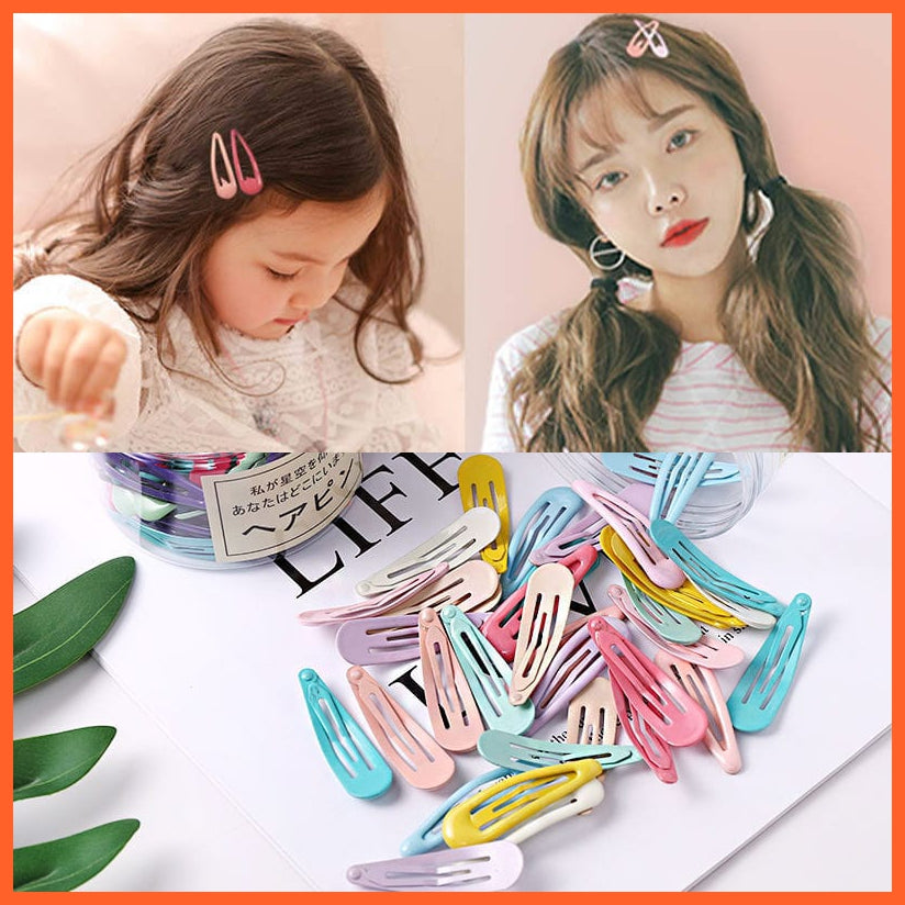 whatagift.com.au Women Girls Cute Colorful Waterdrop Shape Hairpins | Slid Clip Fashion Hair Accessories