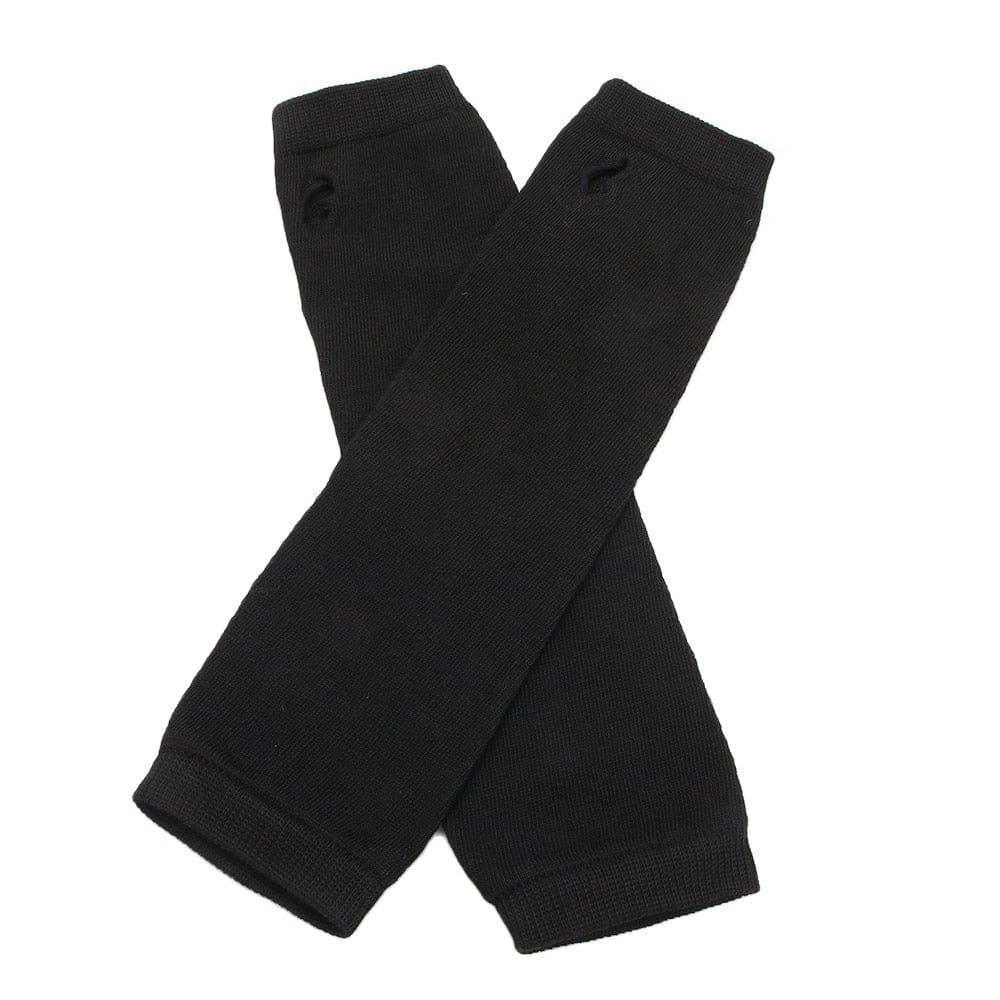 whatagift.com.au Women's Gloves black Fashion Women Striped Elbow Warmer | Knitted Long Fingerless Mittens