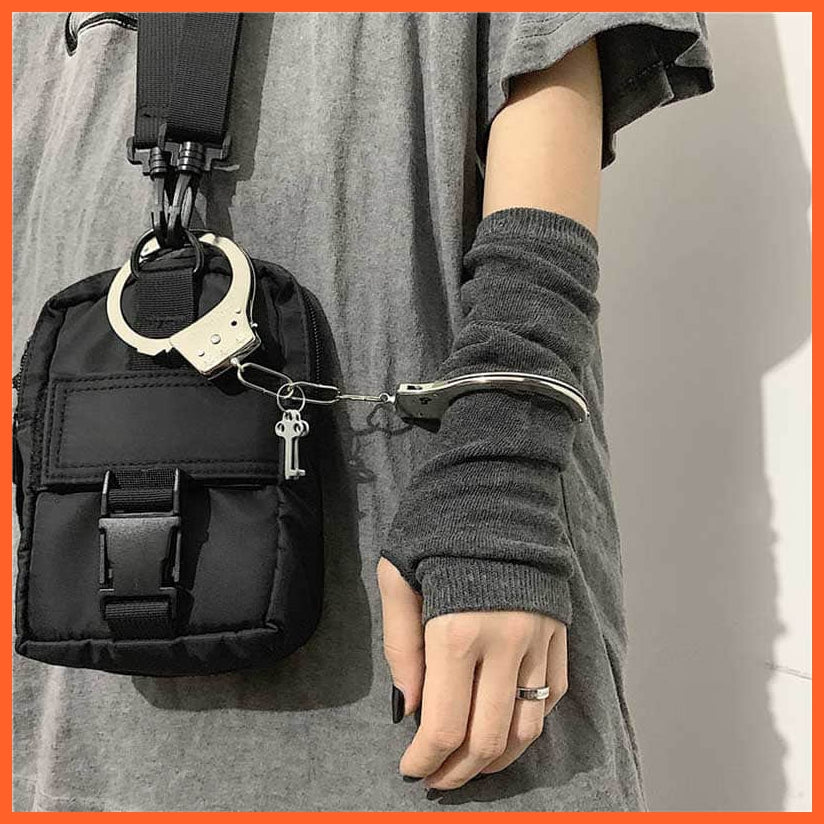 whatagift.com.au Women's Gloves Black Punk long Fingerless Gloves | Women Men Sports Outdoor Hip-hop Gloves