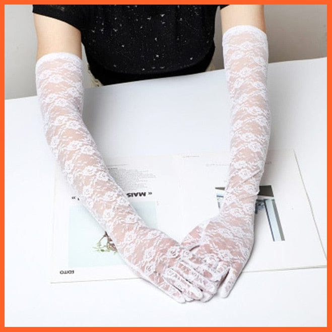 whatagift.com.au Women's Gloves Copy of Elegant Women Ultra-Thin Long Sexy Black Gloves | Lace Mesh Gloves