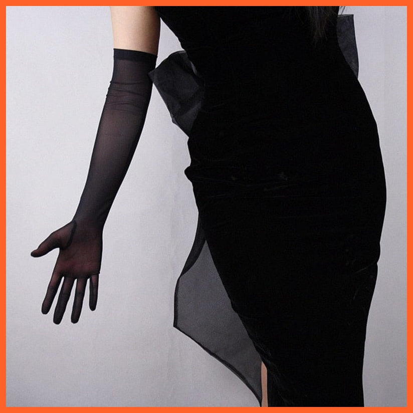 whatagift.com.au Women's Gloves Copy of Elegant Women Ultra-Thin Long Sexy Black Gloves | Lace Mesh Gloves