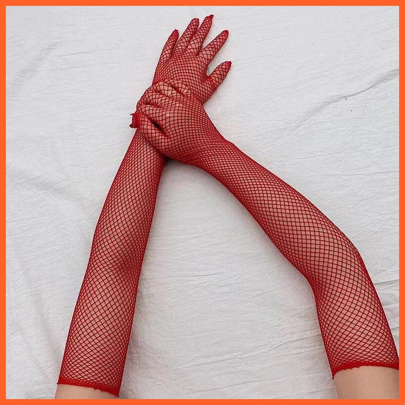 whatagift.com.au Women's Gloves Elegant Women Ultra-Thin Long Sexy Black Gloves | Lace Mesh Gloves