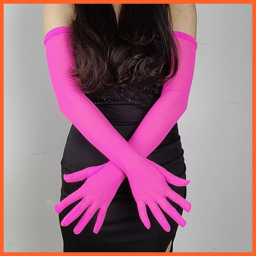 whatagift.com.au Women's Gloves Elegant Women Ultra-Thin Long Sexy Black Gloves | Lace Mesh Gloves