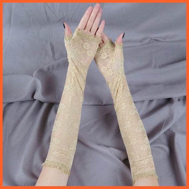 whatagift.com.au Women's Gloves Elegant Women Ultra-Thin Long Sexy Black Gloves | Lace Mesh Gloves